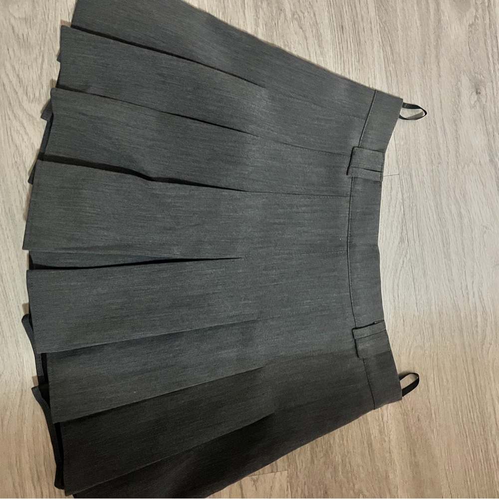 Commense Gray Pleated Skirt